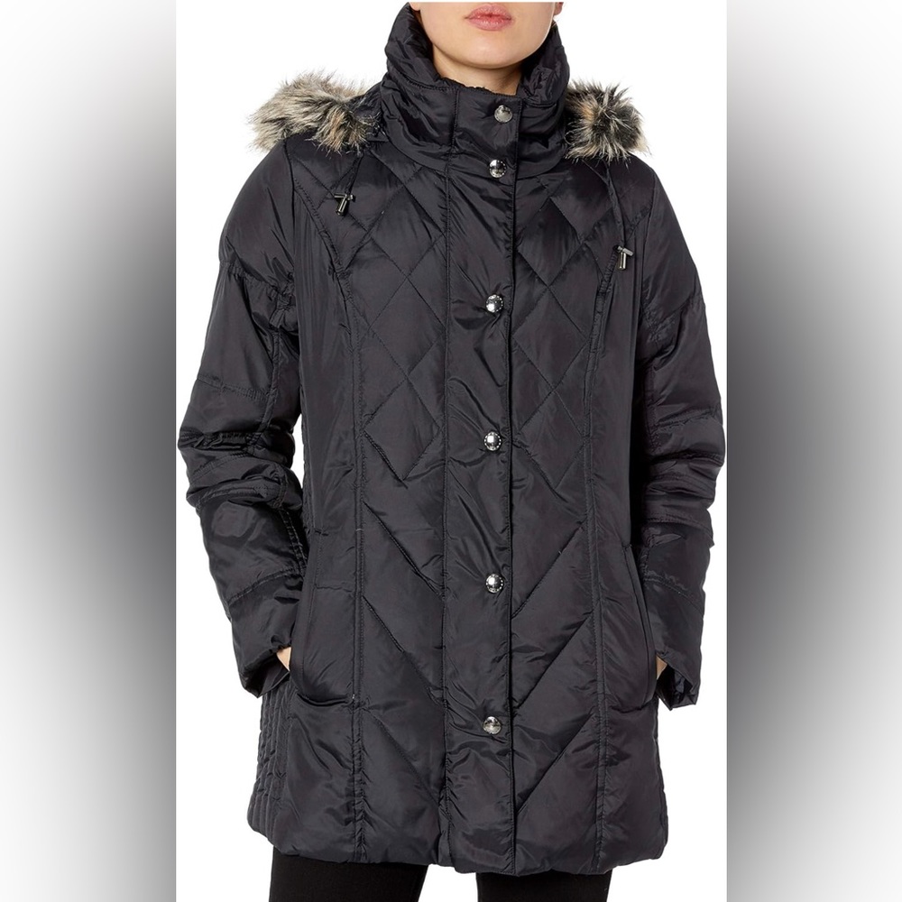 NWT-LONDON FOG Women's Diamond Quilted Down Coat